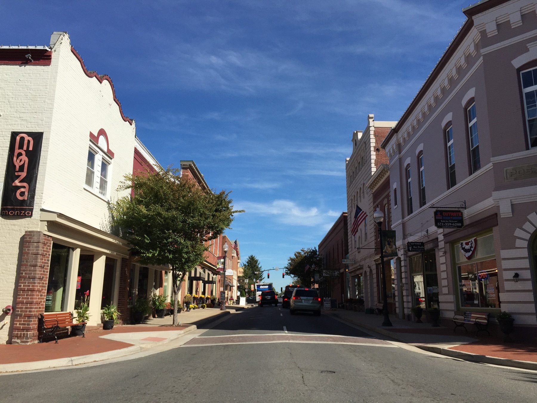 Historic downtown Manassas, Virginia