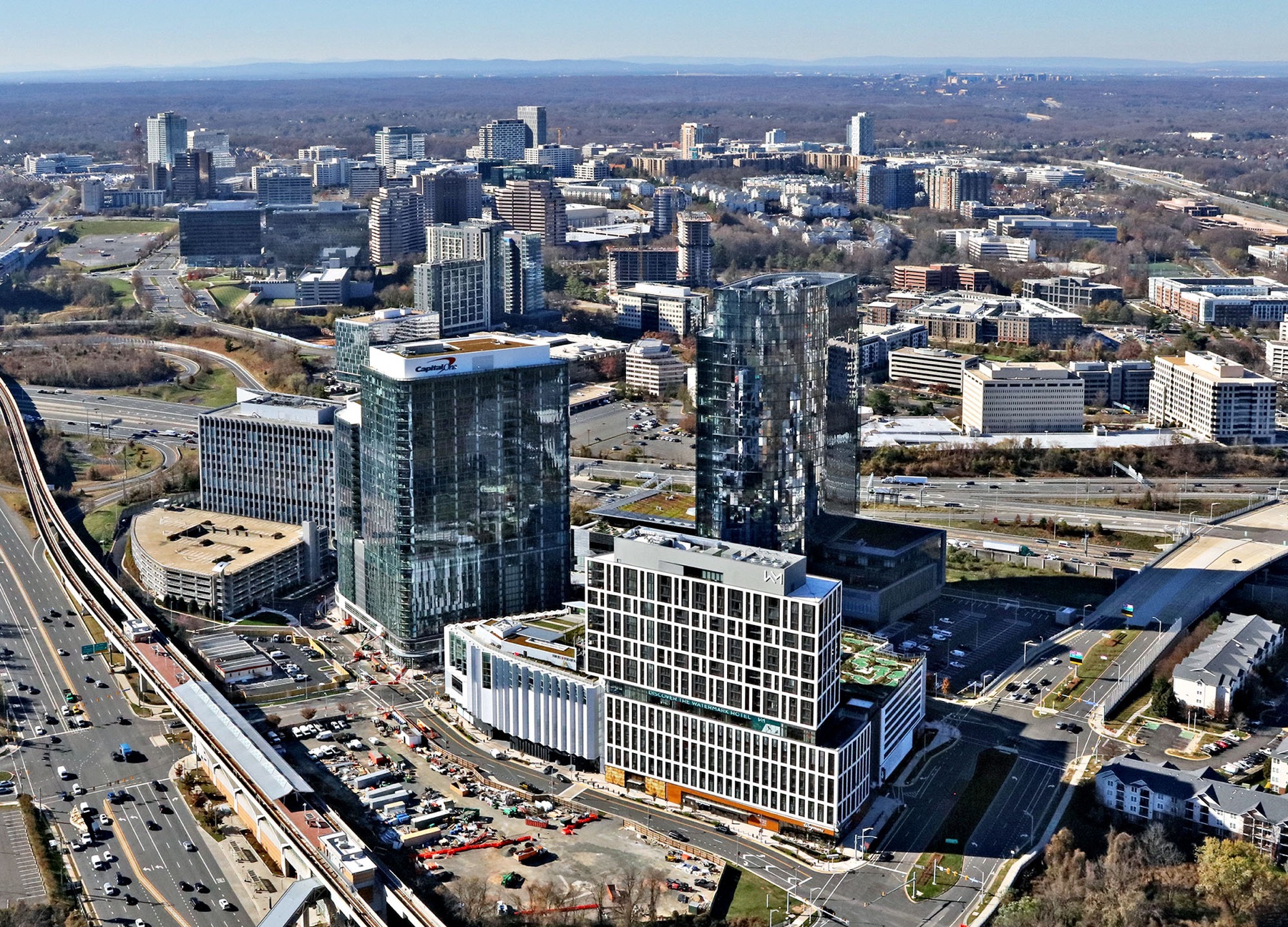 Aerial view of Tysons, Virginia
